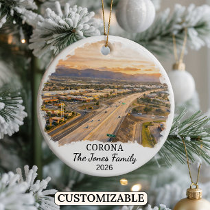Personalisches Corona-Ornament, Benutzerdefinierte Keramik Ornament