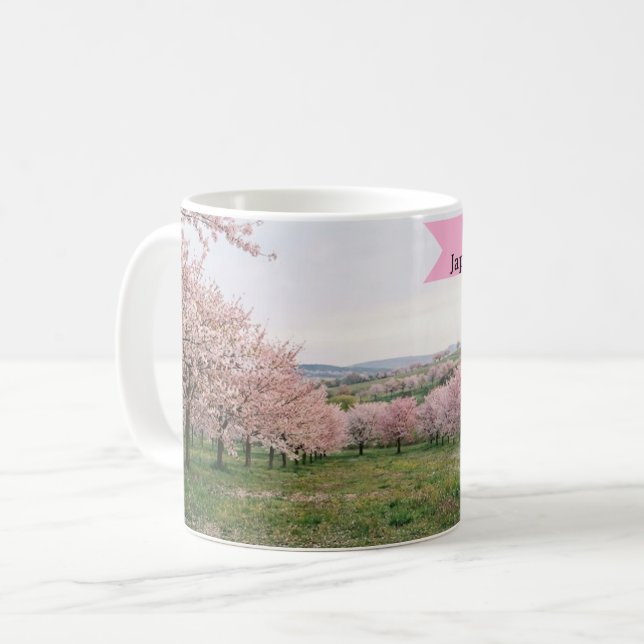 Personalise Aesthetics Sakura Japan Travel  2026  Kaffeetasse (Vorderseite Links)