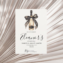 Personalised 18th Champagne Birthday Invitation Einladung