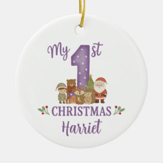 Personalised 1st Christmas Tree Decoration  Keramik Ornament