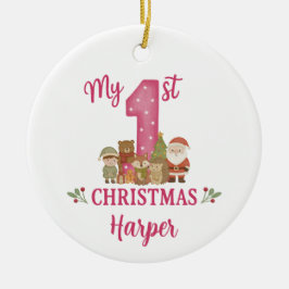 Personalised 1st Christmas Tree Decoration Keramik Ornament