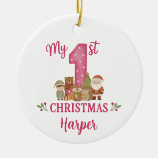 Personalised 1st Christmas Tree Decoration Keramik Ornament