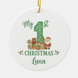 Personalised 1st Christmas Tree Decoration Keramik Ornament