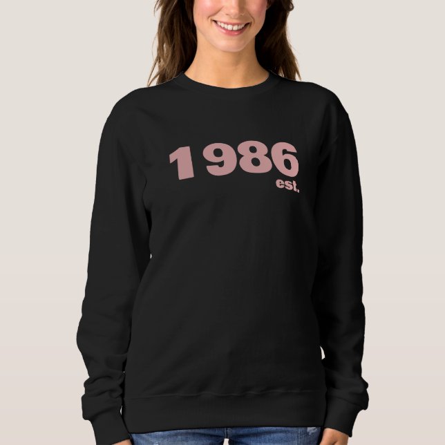 Personalised 40th Fun Typography Custom Sweater  Sweatshirt (Vorderseite)