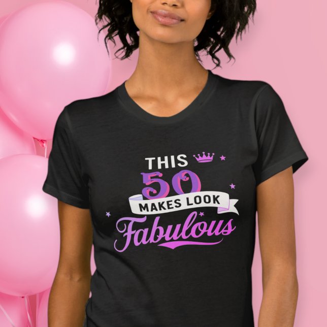 Personalised 50th Birthday T-Shirt for Women  (Von Creator hochgeladen)