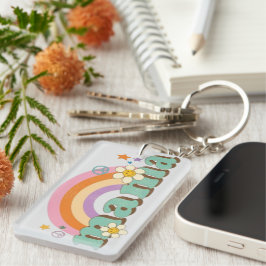 personalised acrylic keyring to hold mum's keys schlüsselanhänger