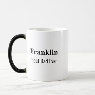 Personalised Best Dad Ever Monogrammed Verwandlungstasse