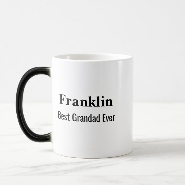 Personalised Best Grandad Ever Monogrammed  Verwandlungstasse (Links)