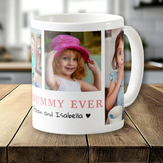 Personalised Best Mummy Ever 4 Photo Collage  Kaffeetasse