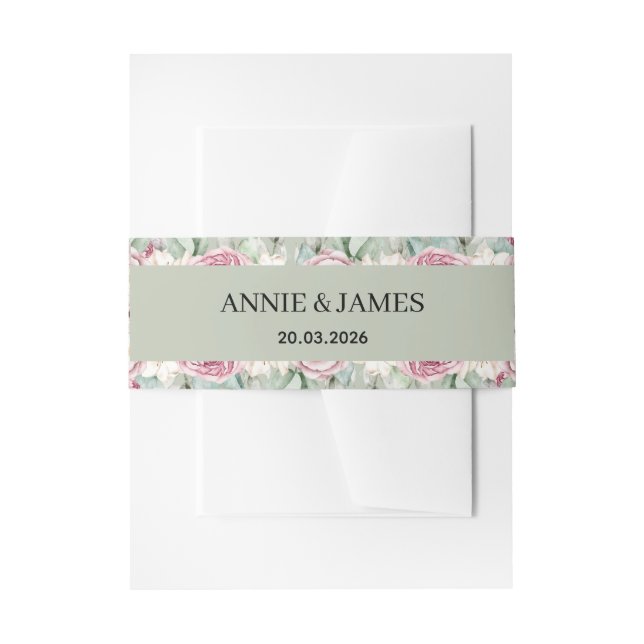 Personalised Botanical Suite Belly Band  (Vorderseite Beispiel)