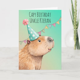 Personalised Capybara Birthday Card Karte