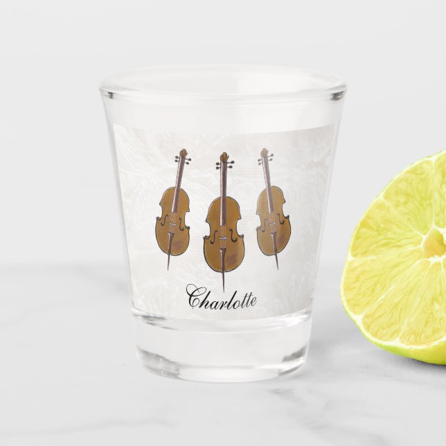 Personalised cello gift schnapsglas (Vorderseite)