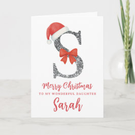 Personalised Christmas Card - Letter S Karte