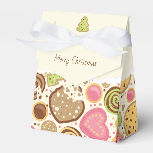 Personalised Christmas Gingerbread Favour Box Geschenkschachtel (Vorderseite)