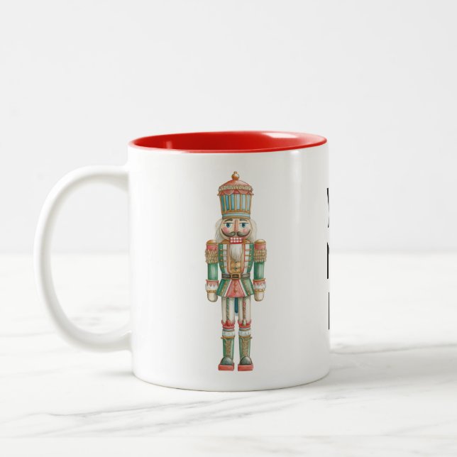 Personalised Christmas Nutcracker  Zweifarbige Tasse (Links)