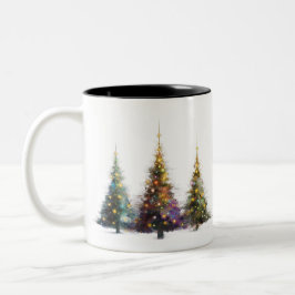 Personalised Christmas Tree – Cosy Festive  Zweifarbige Tasse