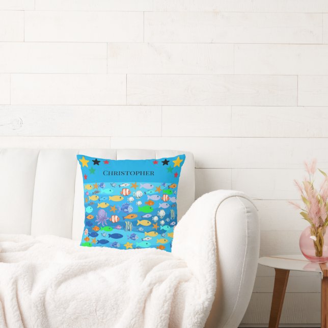 Personalised cushion - fish design - present idea  kissen (Liege)