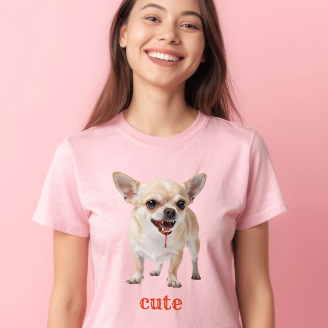 Personalised Cute Chihuahua Aggro Nasty Vicious T-Shirt (Von Creator hochgeladen)