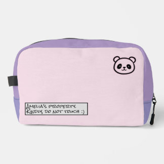 Personalised Cute Panda Illustration zipper bag Waschbeutel