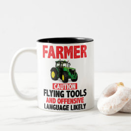 Personalised FARMER 'Mug' Zweifarbige Tasse