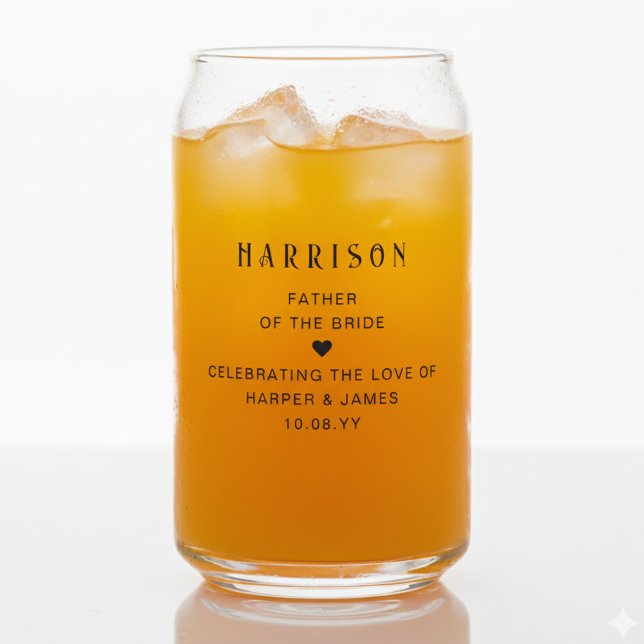 Personalised Father Of The Groom Wedding Party Dosenglas (Von Creator hochgeladen)