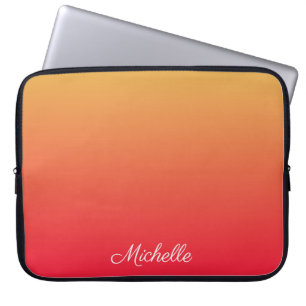 Personalised flame red and yellow ombre laptopschutzhülle
