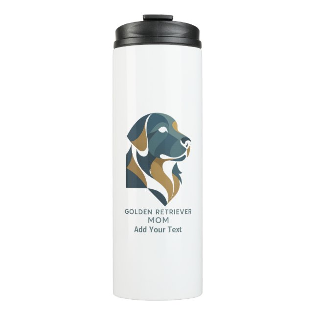 personalised golden retriever Mom Thermal Tumbler Thermosbecher (Vorderseite)