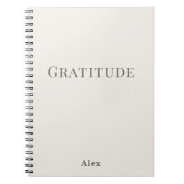 Personalised Gratitude – Minimal Typography Notizblock
