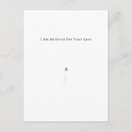 Personalised Grief Mourning Sorry For Your Loss. Postkarte