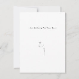 Personalised Grief Mourning Sorry For Your Loss. Postkarte