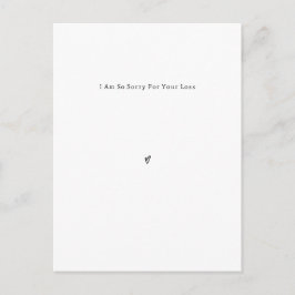 Personalised Grief Mourning Sorry For Your Loss. Postkarte