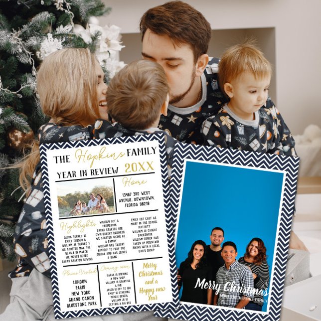 Personalised Holiday Keepsake Card Year in Review Einladung (Von Creator hochgeladen)