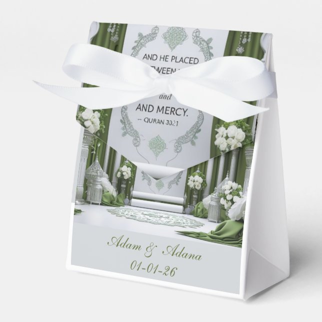 Personalised Islamic Wedding Favor Box  Geschenkschachtel (Vorderseite)