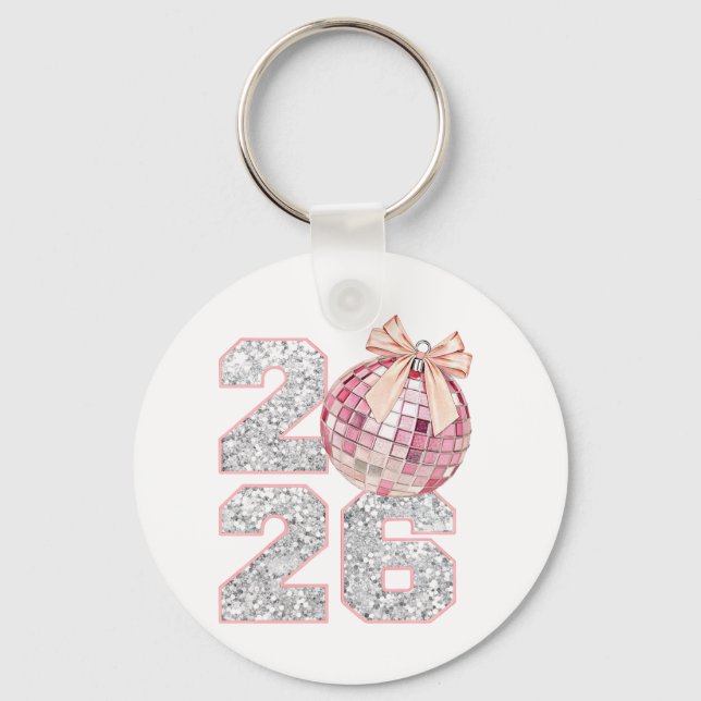 Personalised Keychain-Happy New Year 2026 Schlüsselanhänger (Vorderseite)