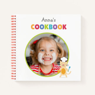 Personalised Kids Cookbook (Your Photo) Notizbuch