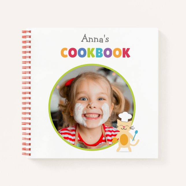 Personalised Kids Cookbook (Your Photo)  Notizbuch (Vorderseite)