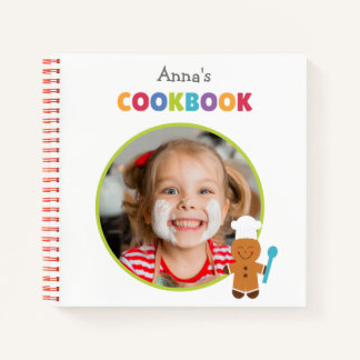 Personalised Kids Cookbook (Your Photo) Notizbuch