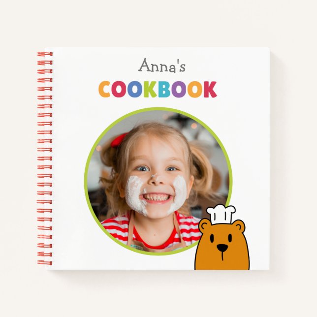 Personalised Kids Cookbook (Your Photo)  Notizbuch (Vorderseite)