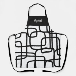 Personalised Minimalist Abstract Line Art  Schürze