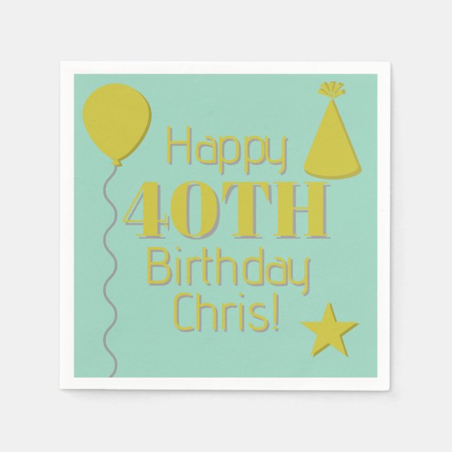 personalised napkins serviette (Vorderseite)