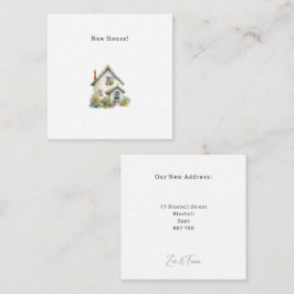 Personalised New House Announcement Card. Mitteilungskarte