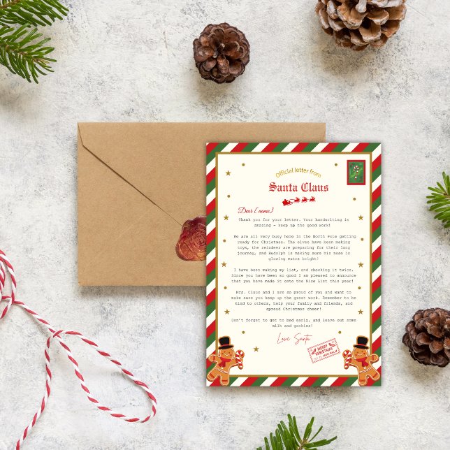 Personalised Official Letter from Santa Nice List Einladung (Von Creator hochgeladen)