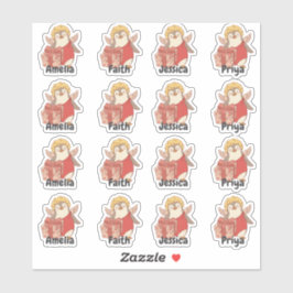 Personalised Penguin Cupid Sticker Pack