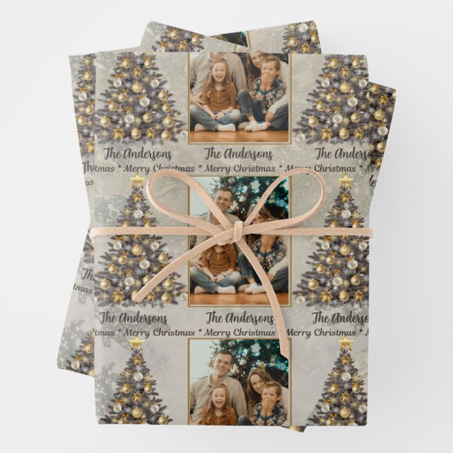 Personalised Photo Christmas Wrapping Paper  Geschenkpapier Set (Beispiel)