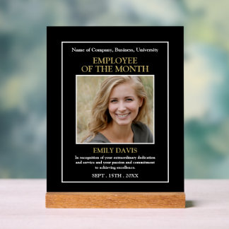 Personalised Photo - Employee Award Acrylschild