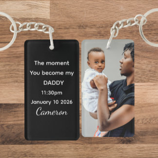 Personalised Photo Keyring With New Born Baby Schlüsselanhänger