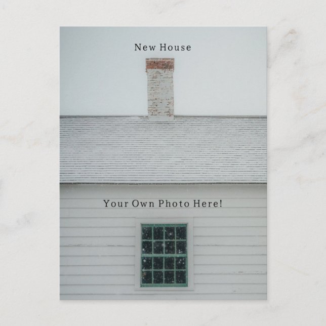 Personalised Photo Moving House New Home Card. Postkarte (Vorderseite)