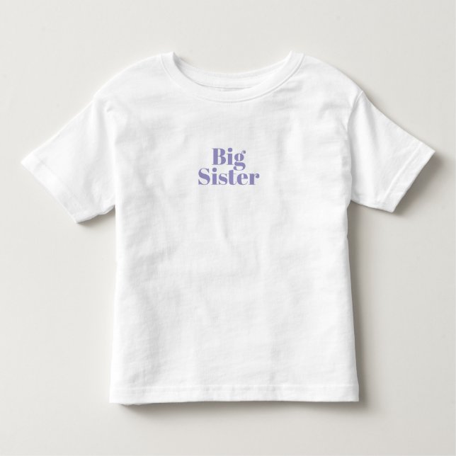 Personalised Pregnancy Announcement Big Sister. Kleinkind T-shirt (Vorderseite)