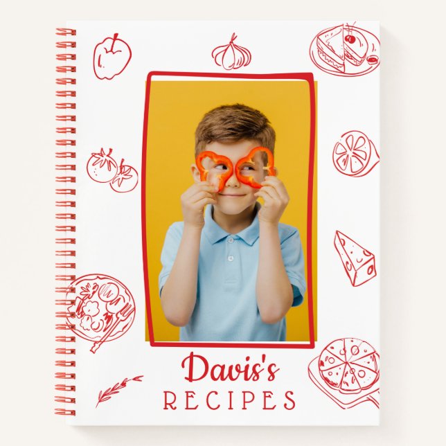 Personalised Recipe Notebook (Add Your Photo) Notizbuch (Vorderseite)