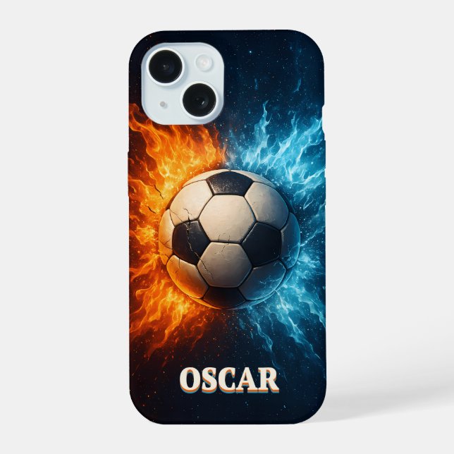 Personalised Sports/Soccer iPhone 15 case iPhone 15 Hülle (Rückseite)